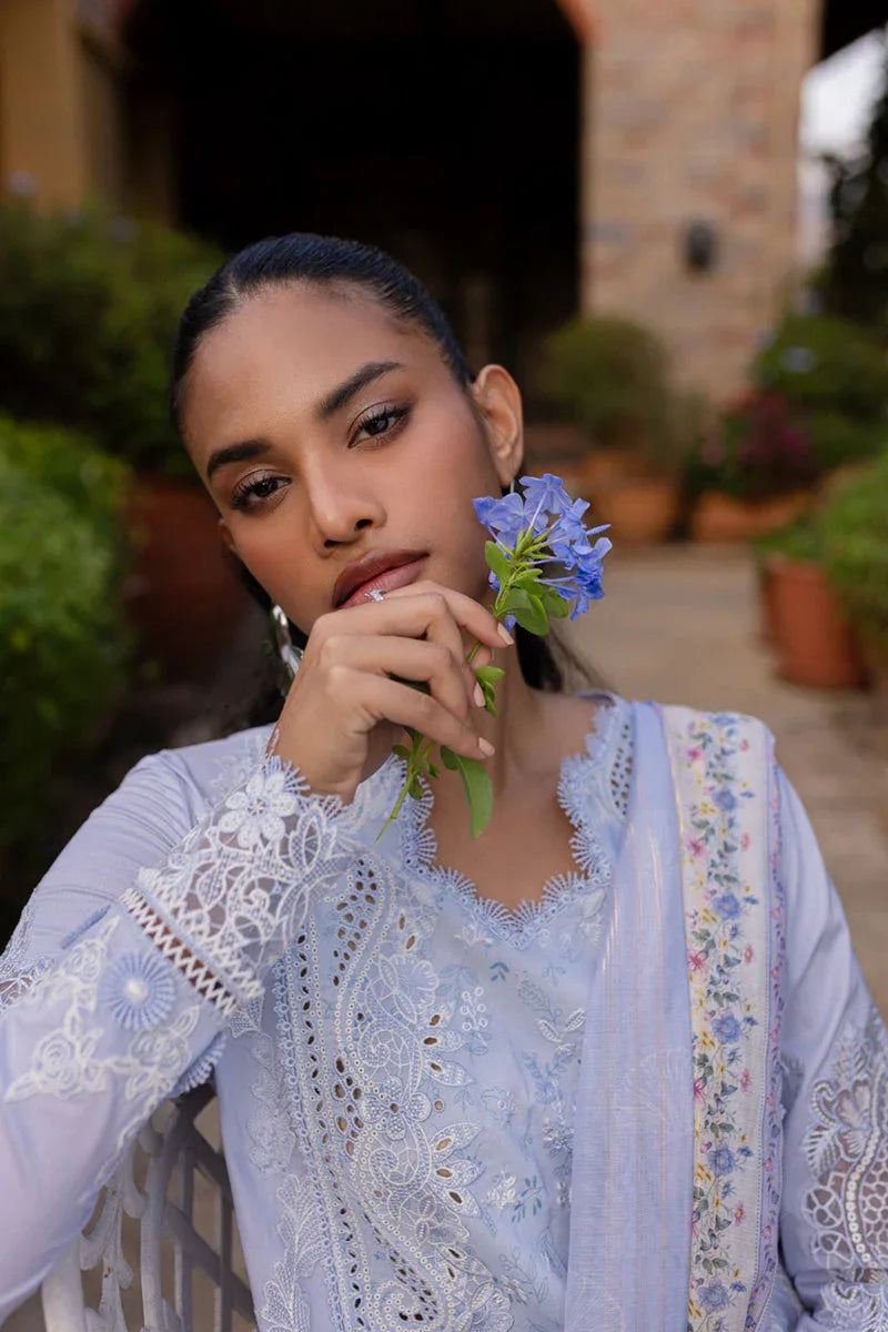 Qalamkar | Q Line Lawn 25 | QM-17 Lyla - Aqsa Fabrics
