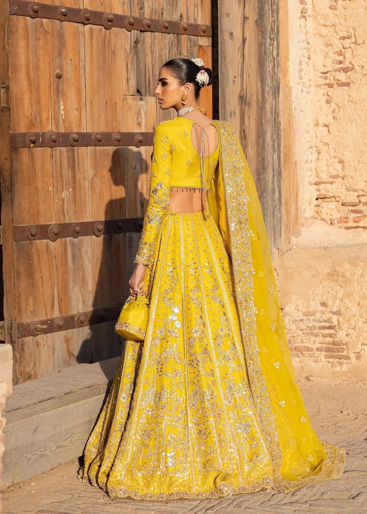 Akbar Aslam | Dastaan Luxury Formals | Nureh - Aqsa Fabrics
