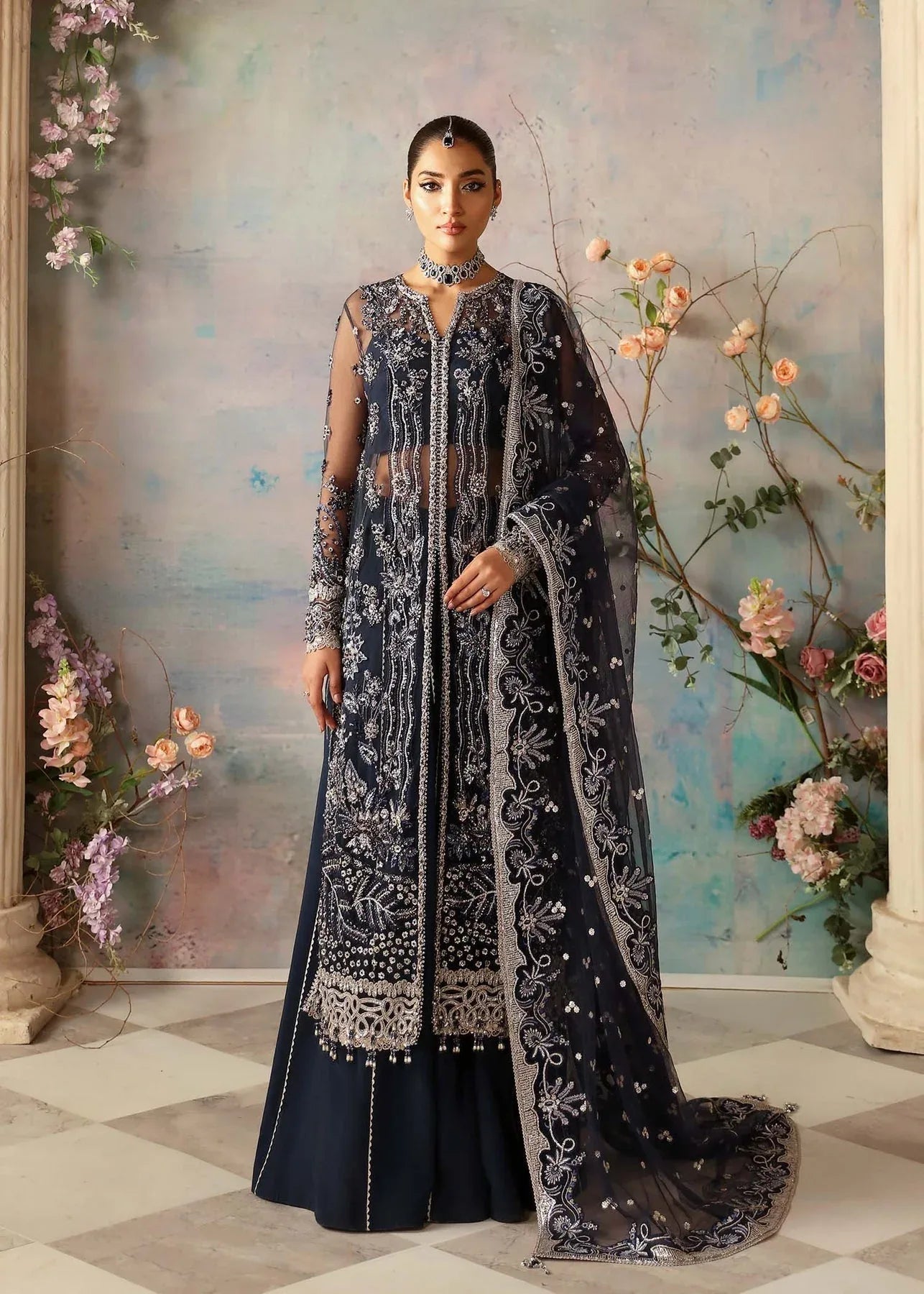 Akbar Aslam | Aleia Luxury Formals | Azur - Aqsa Fabrics