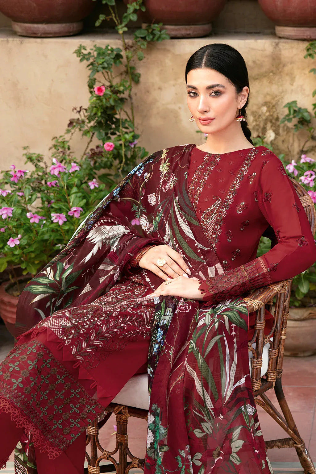 Ramsha | Mashaal Luxury Lawn | L-803 - Aqsa Fabrics