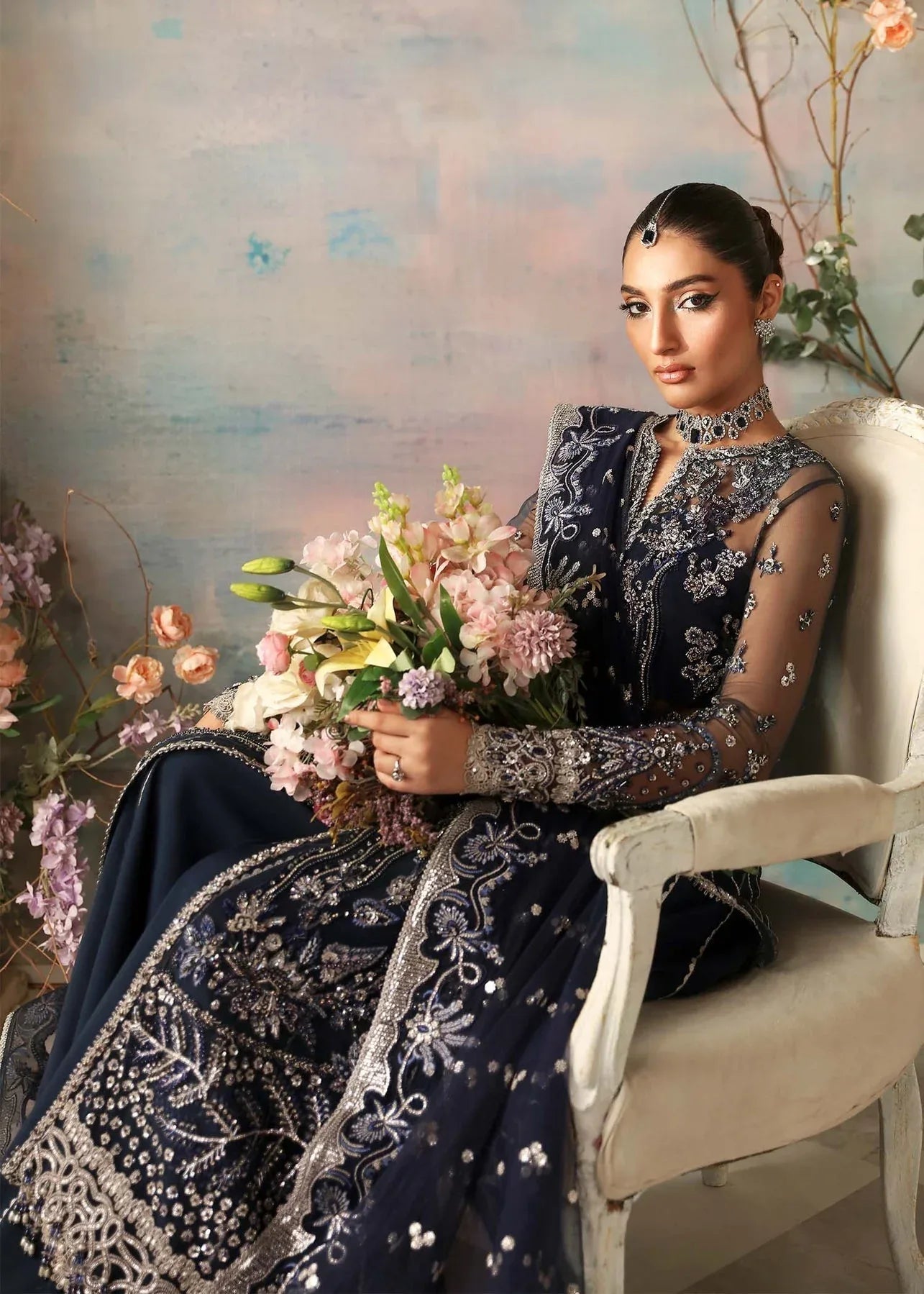 Akbar Aslam | Aleia Luxury Formals | Azur - Aqsa Fabrics