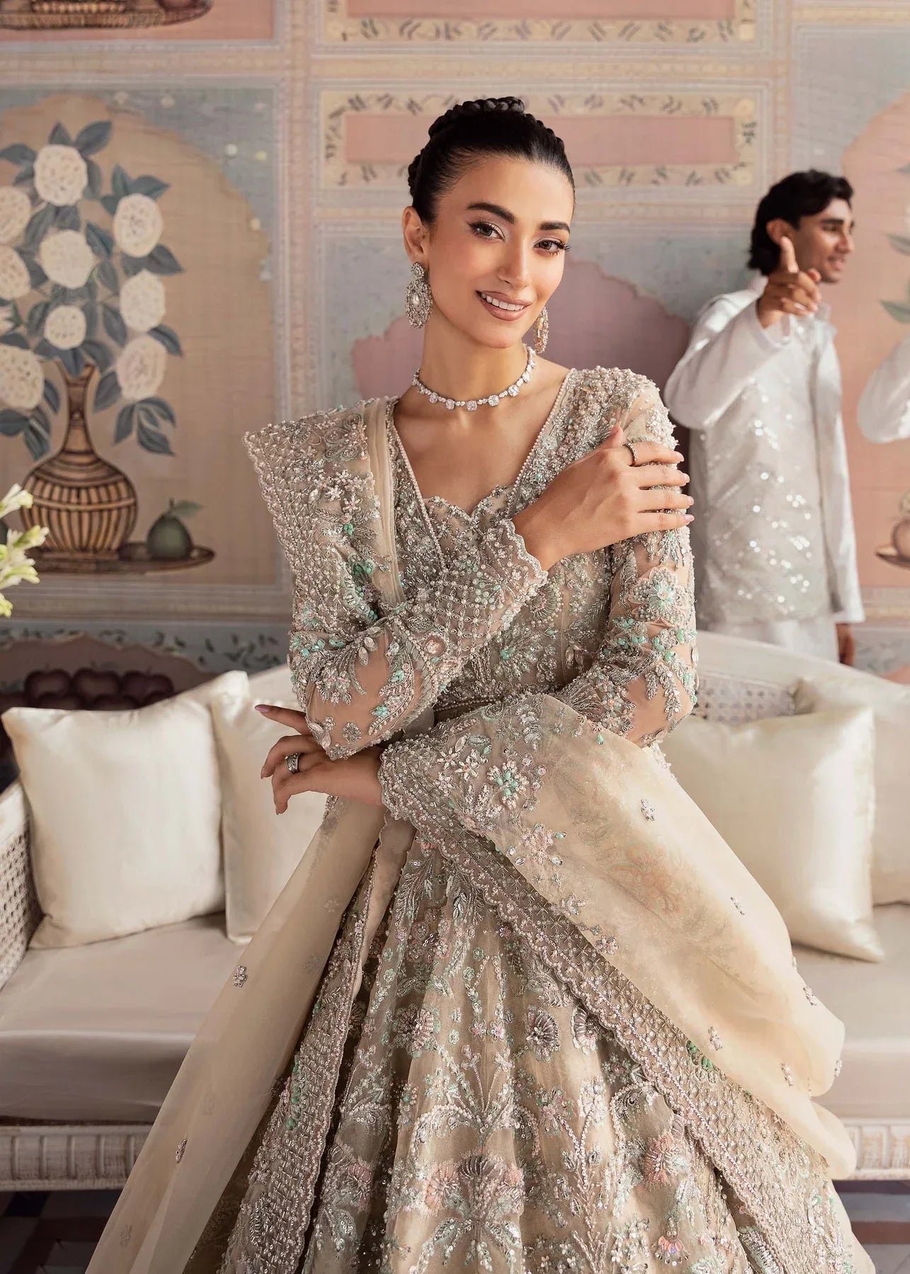 Akbar Aslam | Bridal Collection 2024 | MOONSTONE - Aqsa Fabrics