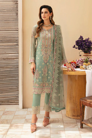 Ramsha | Chevron Chiffon Collection |A-901 - Aqsa Fabrics