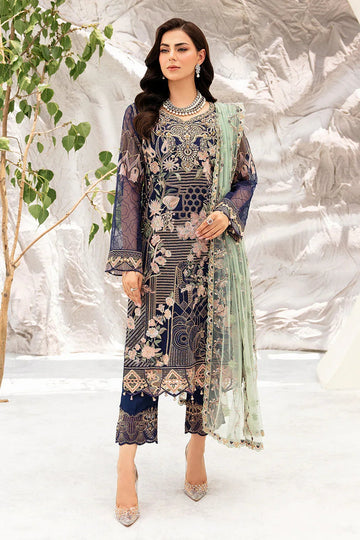 Ramsha | Minhal Organza Collection | M-902 - Aqsa Fabrics