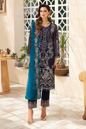 Ramsha | Chevron Chiffon Collection | A-903 - Aqsa Fabrics