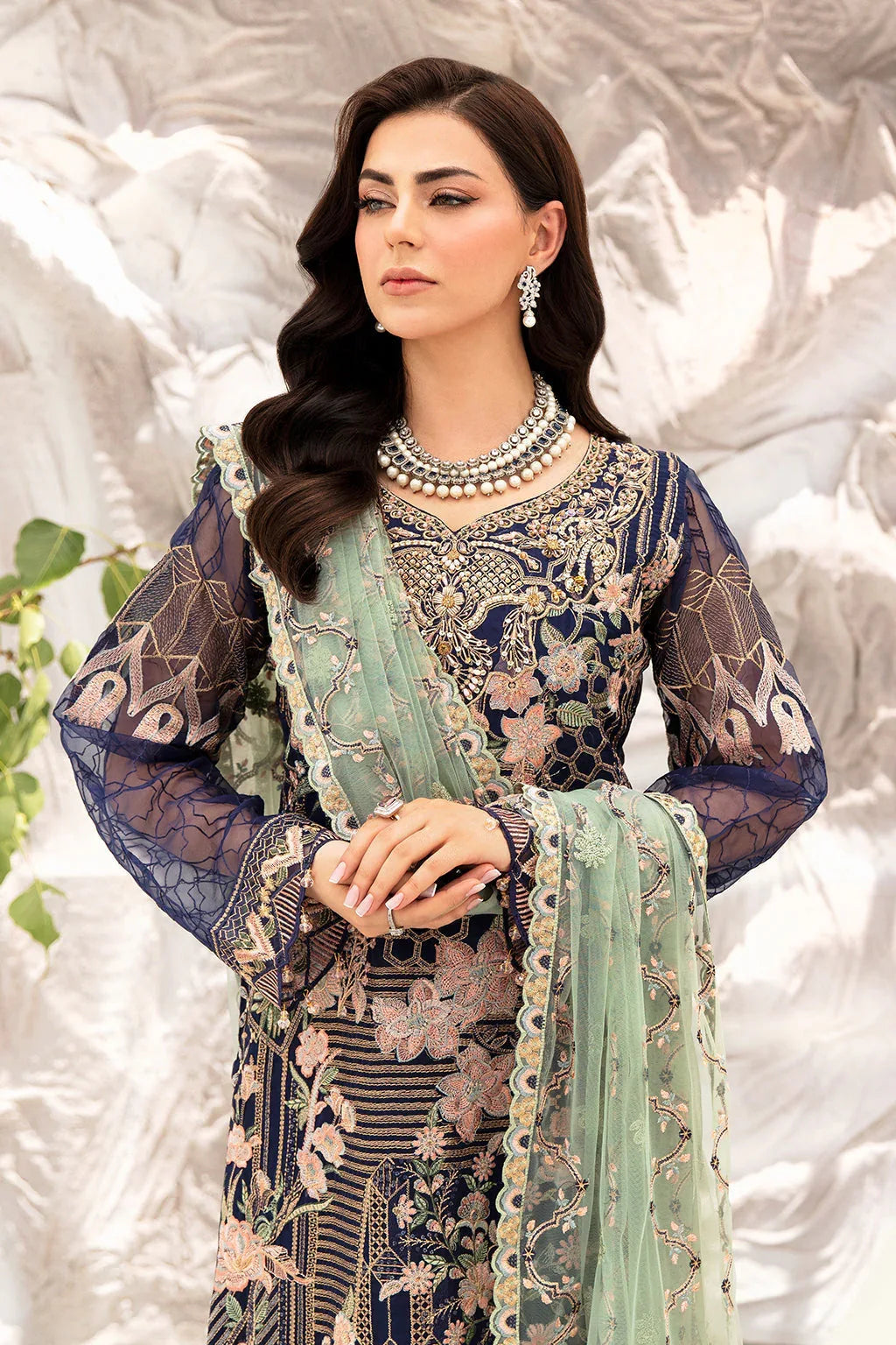 Ramsha | Minhal Organza Collection | M-902 - Aqsa Fabrics