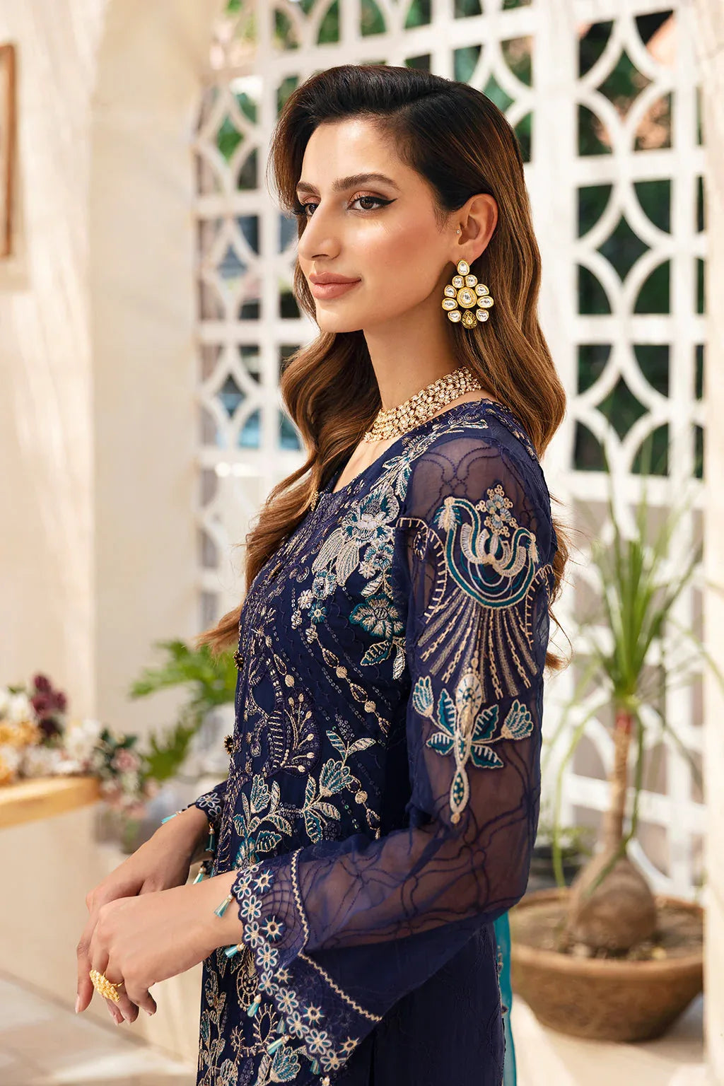 Ramsha | Chevron Chiffon Collection | A-903 - Aqsa Fabrics