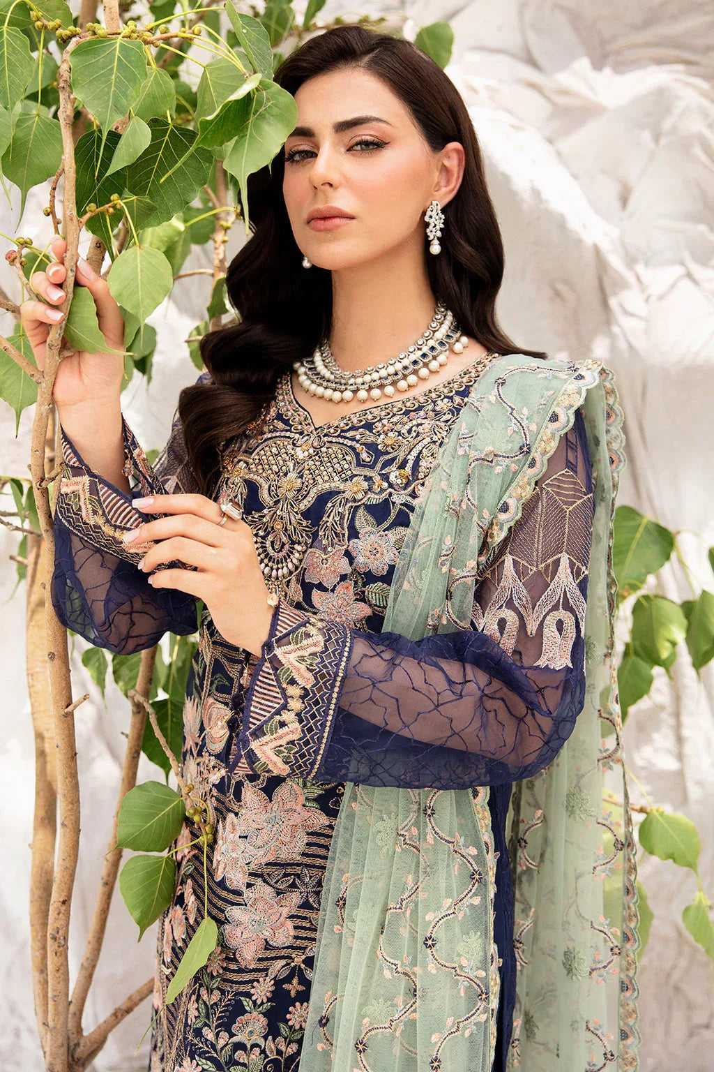 Ramsha | Minhal Organza Collection | M-902 - Aqsa Fabrics