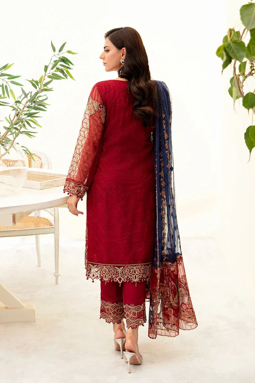 Ramsha | Minhal Organza Collection | M-908 - Aqsa Fabrics