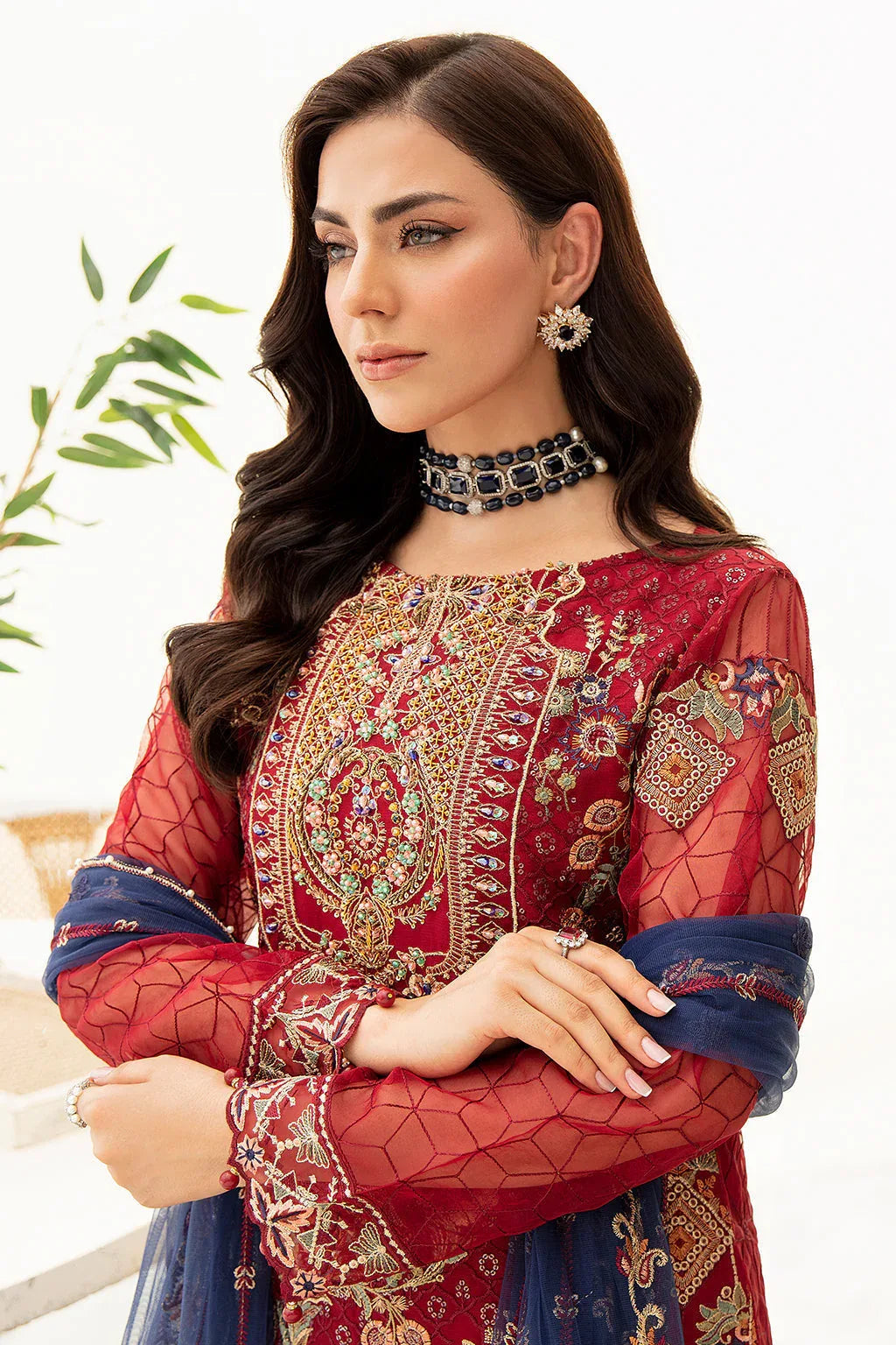 Ramsha | Minhal Organza Collection | M-908 - Aqsa Fabrics