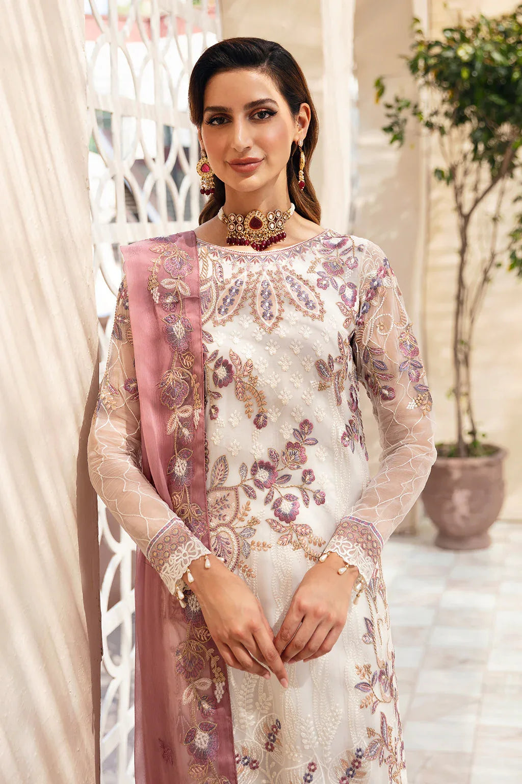 Ramsha | Chevron Chiffon Collection | A-902 - Aqsa Fabrics