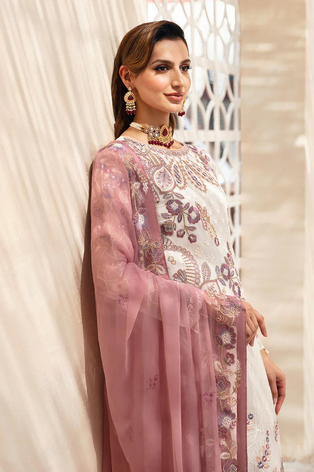 Ramsha | Chevron Chiffon Collection | A-902 - Aqsa Fabrics