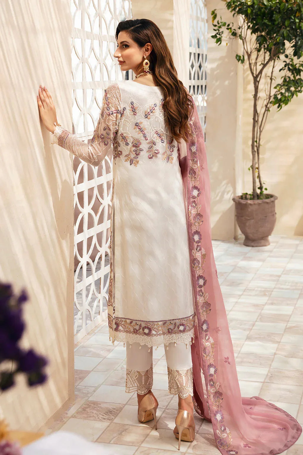 Ramsha | Chevron Chiffon Collection | A-902 - Aqsa Fabrics
