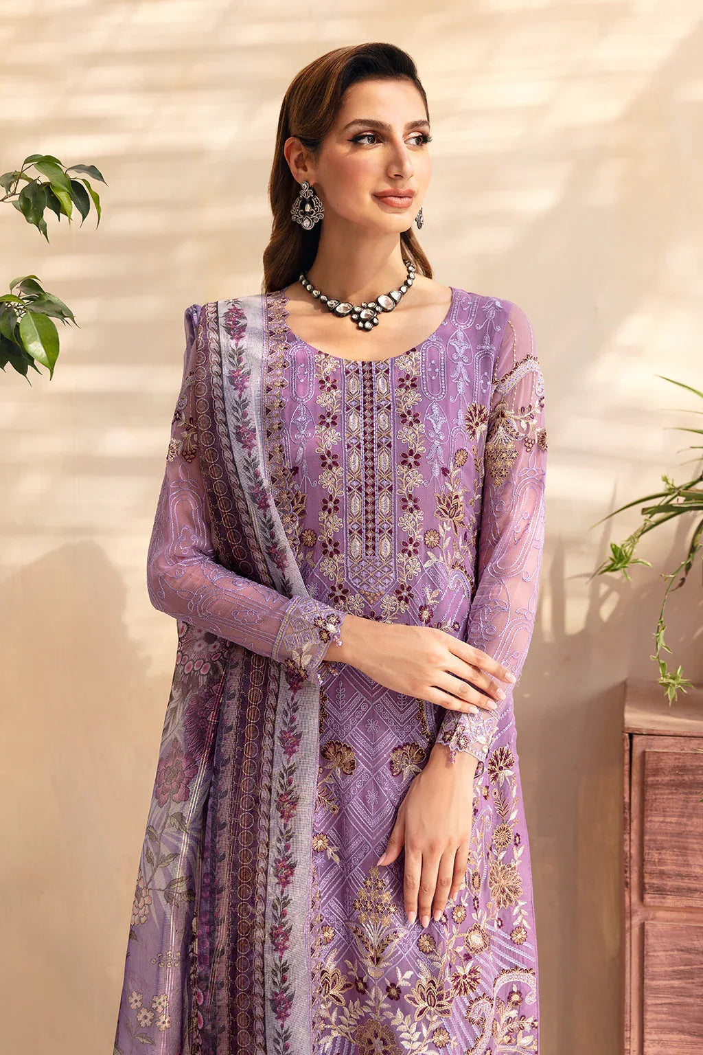 Ramsha | Chevron Chiffon Collection | A-906 - Aqsa Fabrics