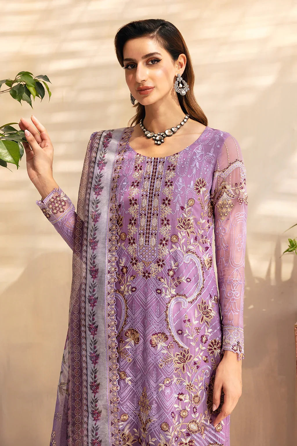 Ramsha | Chevron Chiffon Collection | A-906 - Aqsa Fabrics