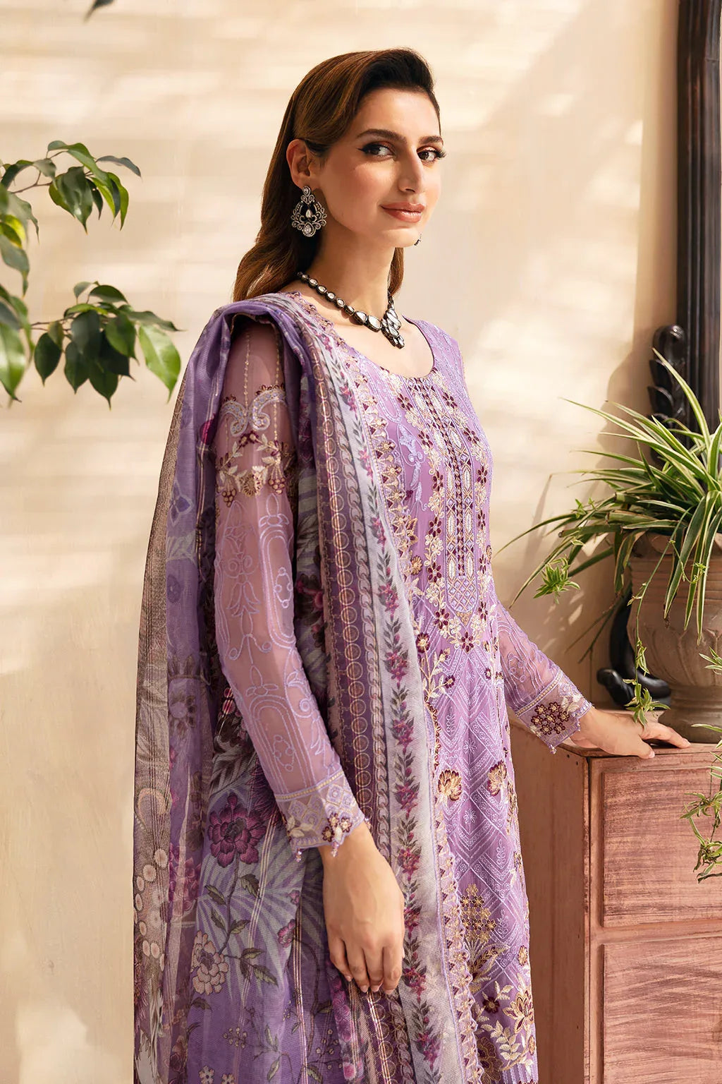 Ramsha | Chevron Chiffon Collection | A-906 - Aqsa Fabrics
