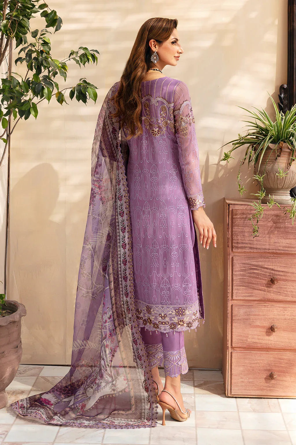 Ramsha | Chevron Chiffon Collection | A-906 - Aqsa Fabrics