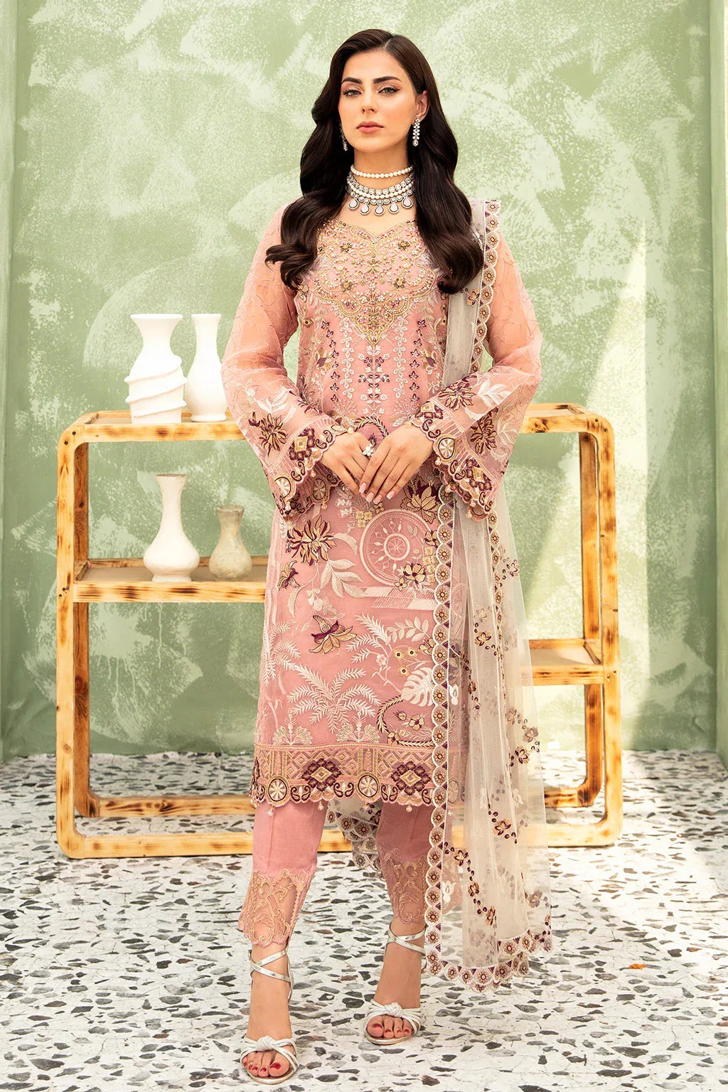 Ramsha | Minhal Organza Collection | M-903 - Aqsa Fabrics