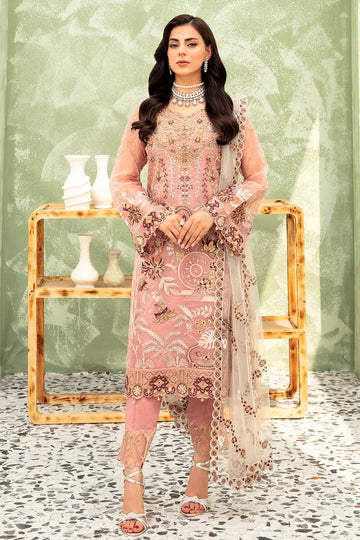 Ramsha | Minhal Organza Collection | M-903 - Aqsa Fabrics