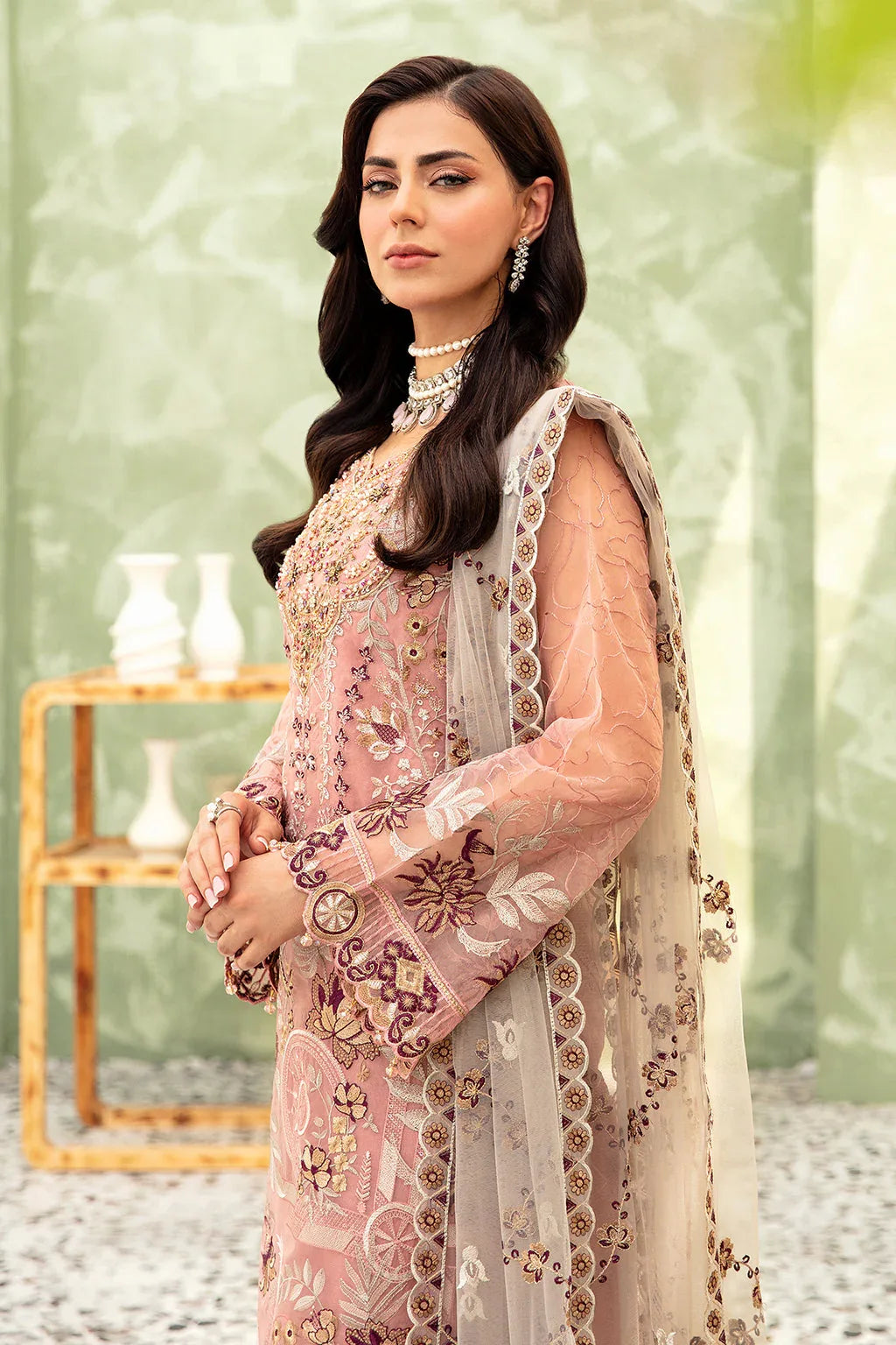 Ramsha | Minhal Organza Collection | M-903 - Aqsa Fabrics