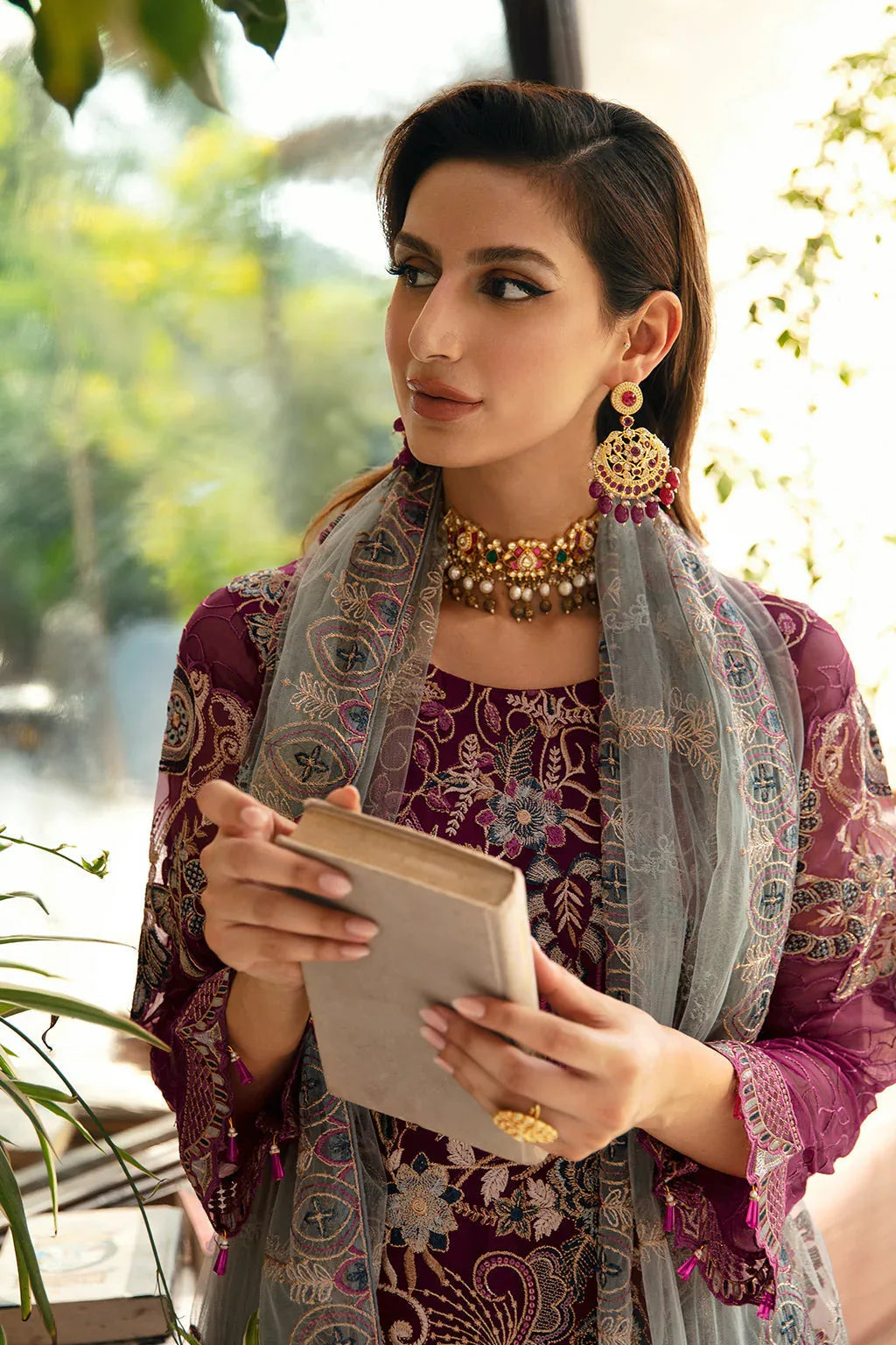 Ramsha | Chevron Chiffon Collection | A-911 - Aqsa Fabrics