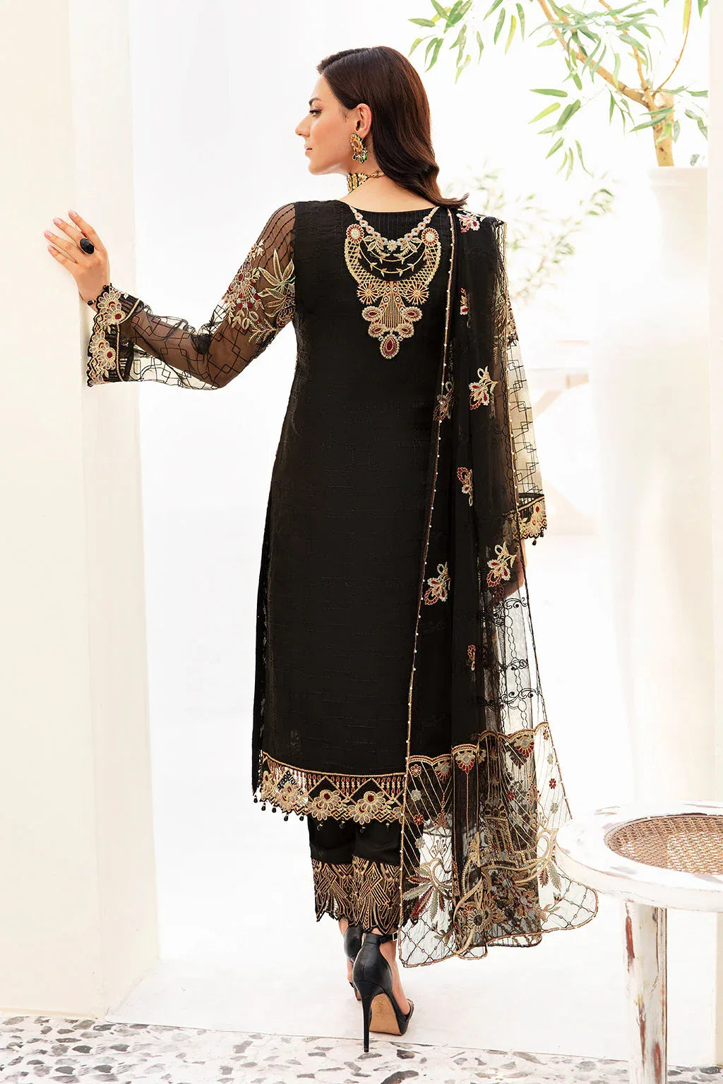 Ramsha | Minhal Organza Collection | M-906 - Aqsa Fabrics