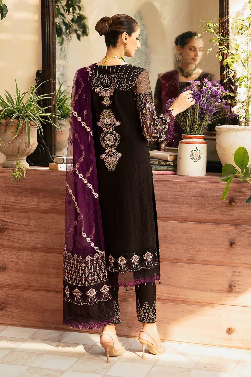 Ramsha | Chevron Chiffon Collection | A-905 - Aqsa Fabrics