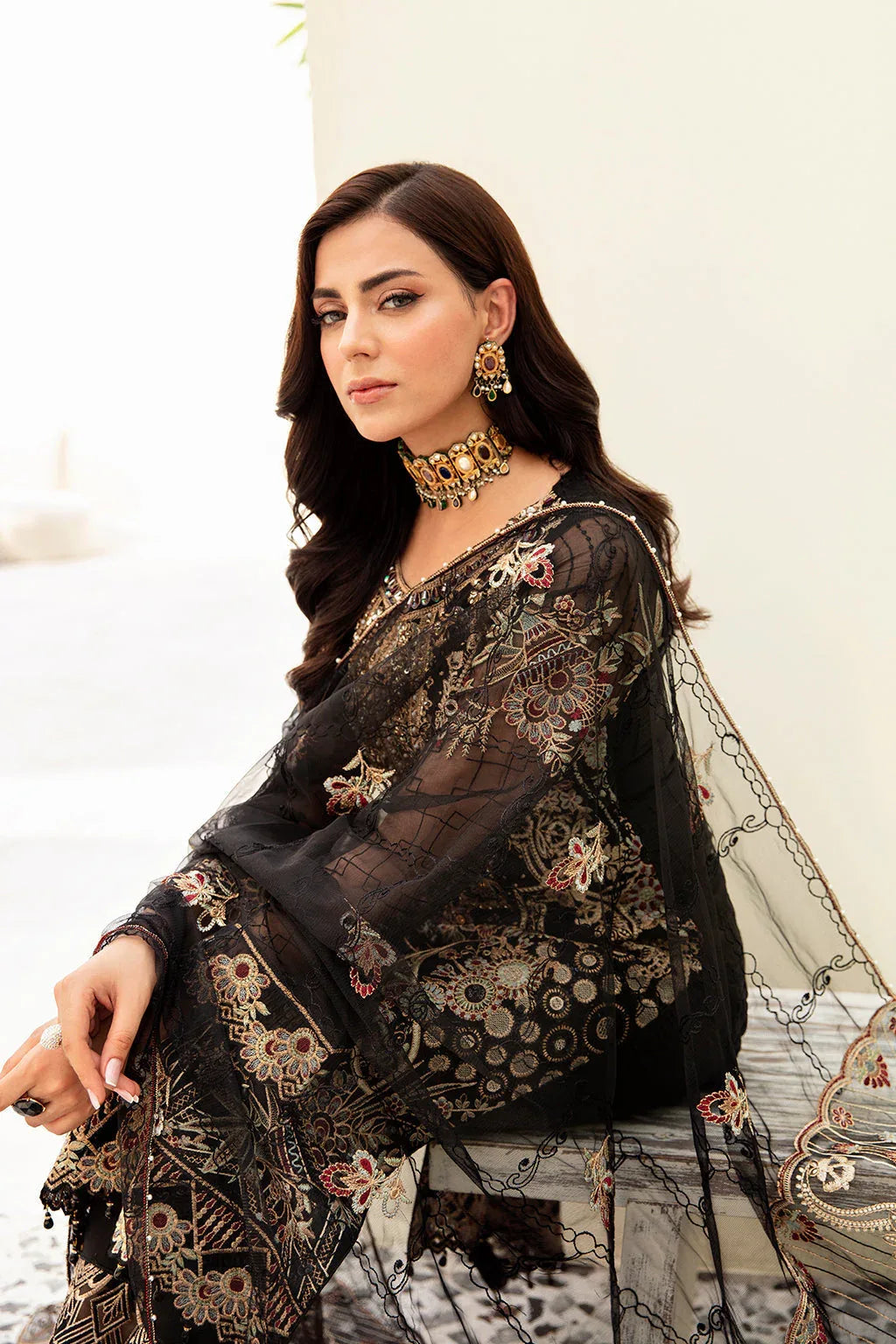 Ramsha | Minhal Organza Collection | M-906 - Aqsa Fabrics