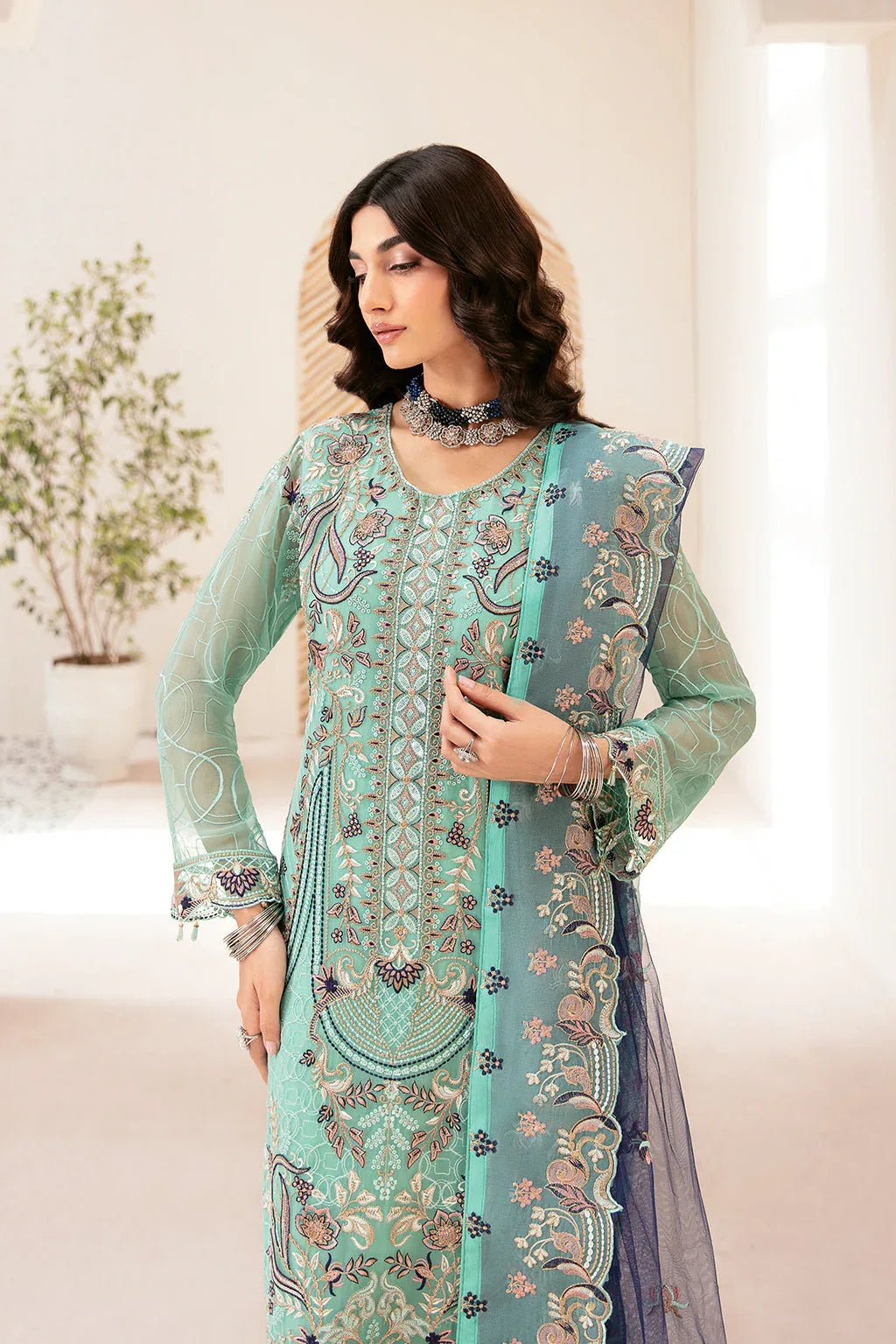 Ramsha | Rangoon Chiffon Collection 24 | D-1207 - Aqsa Fabrics