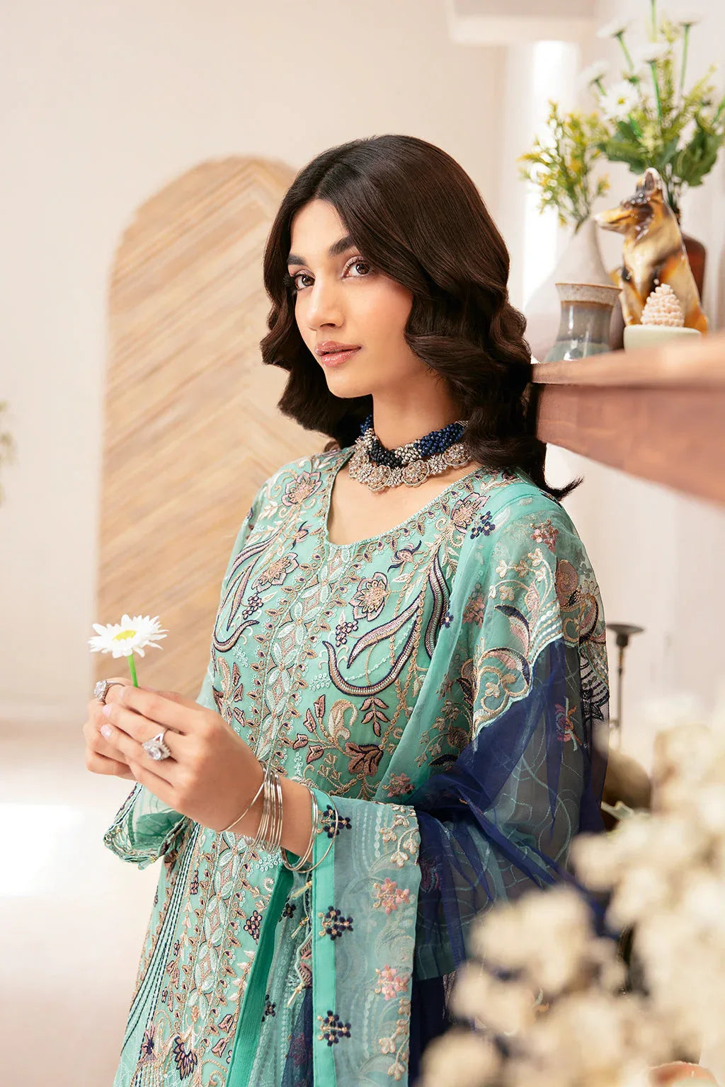 Ramsha | Rangoon Chiffon Collection 24 | D-1207 - Aqsa Fabrics