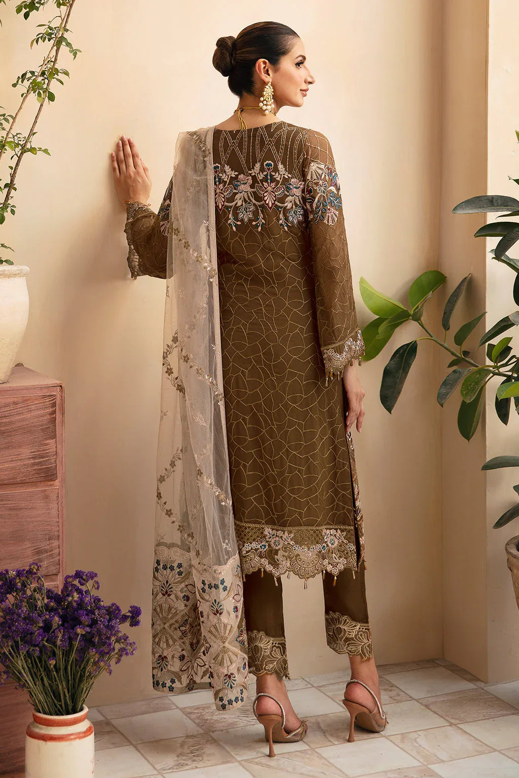 Ramsha | Chevron Chiffon Collection | A-910 - Aqsa Fabrics