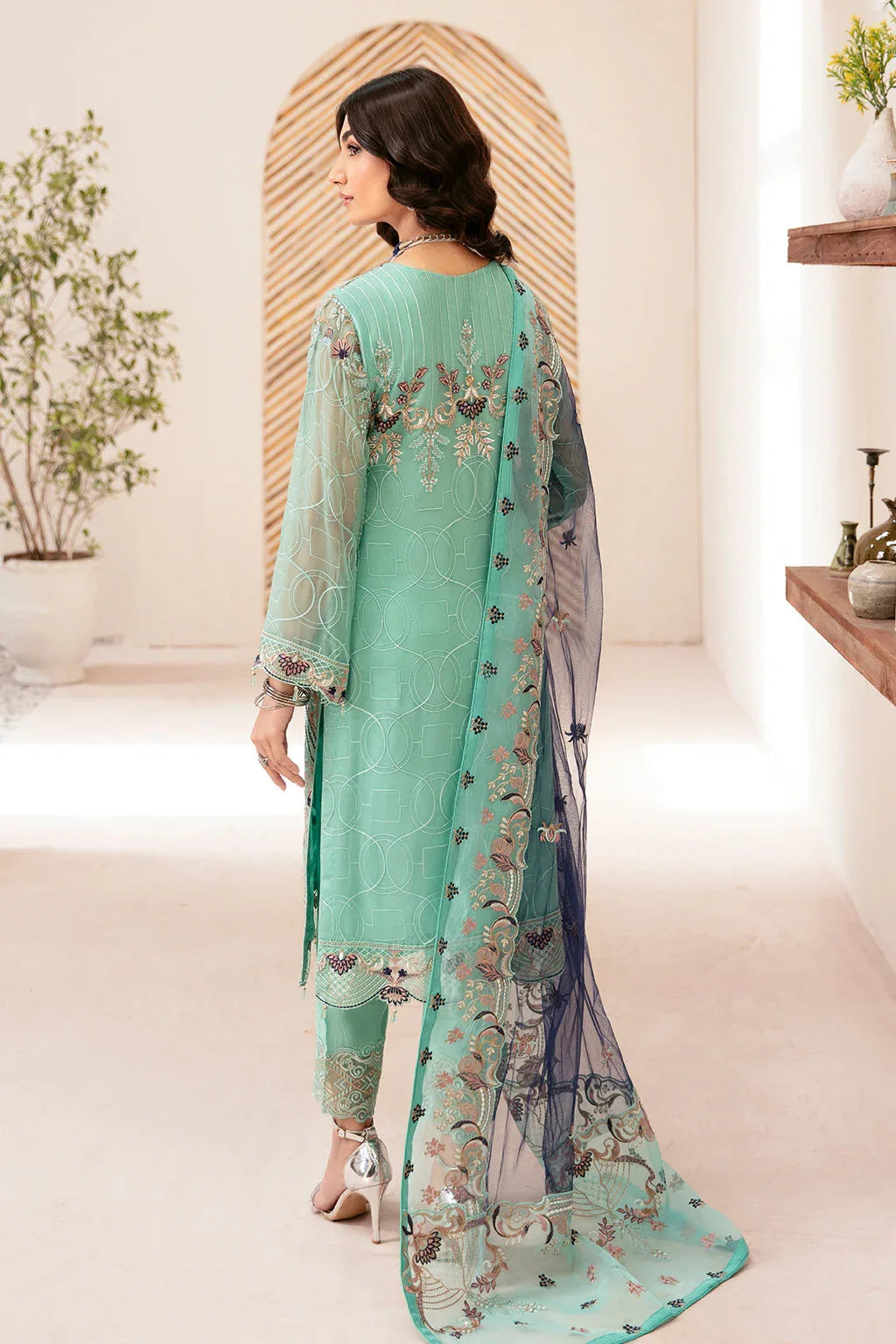 Ramsha | Rangoon Chiffon Collection 24 | D-1207 - Aqsa Fabrics