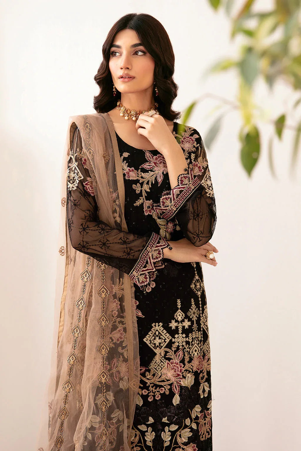 Ramsha | Rangoon Chiffon Collection 24 | D-1204 - Aqsa Fabrics