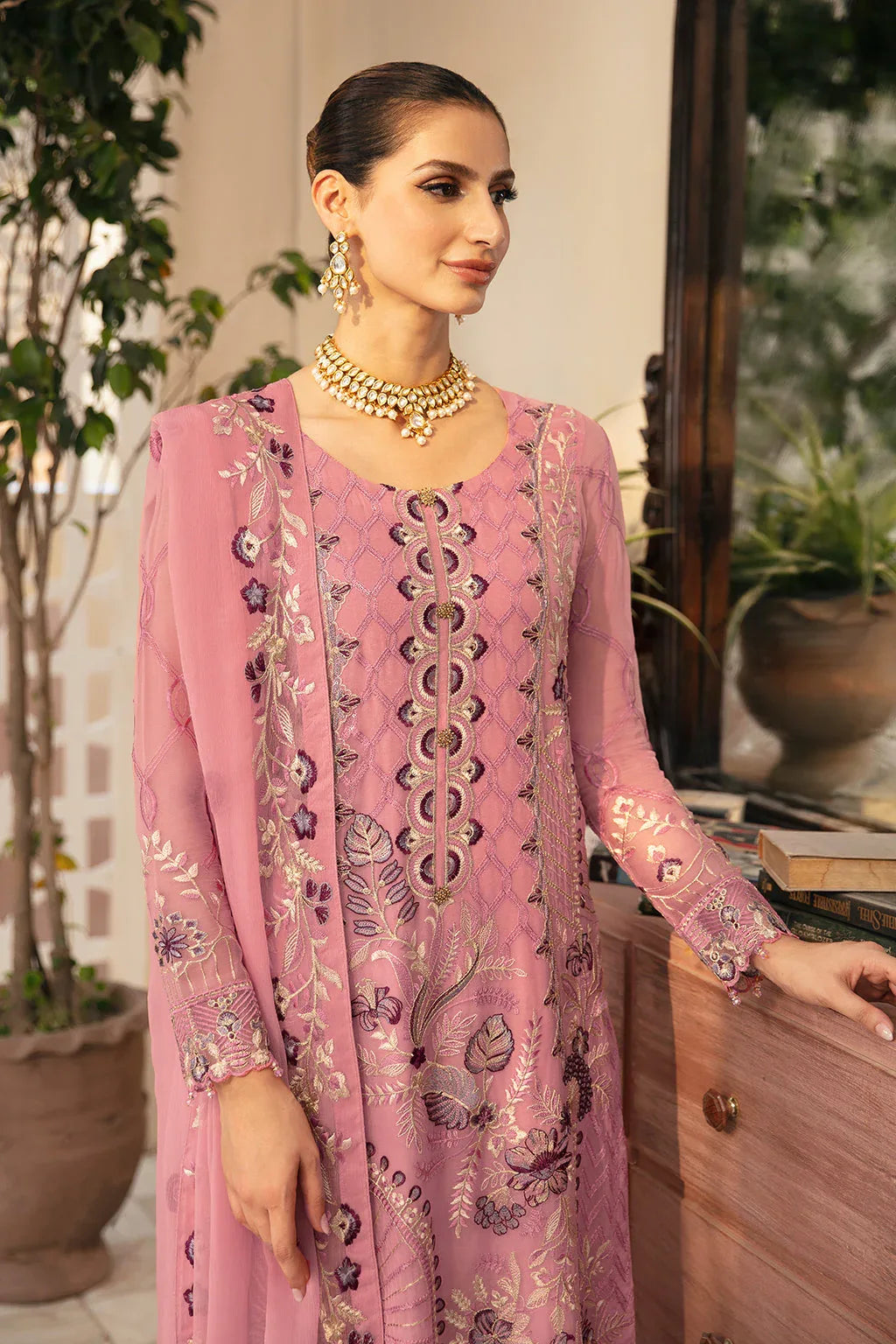 Ramsha | Chevron Chiffon Collection | A-909 - Aqsa Fabrics