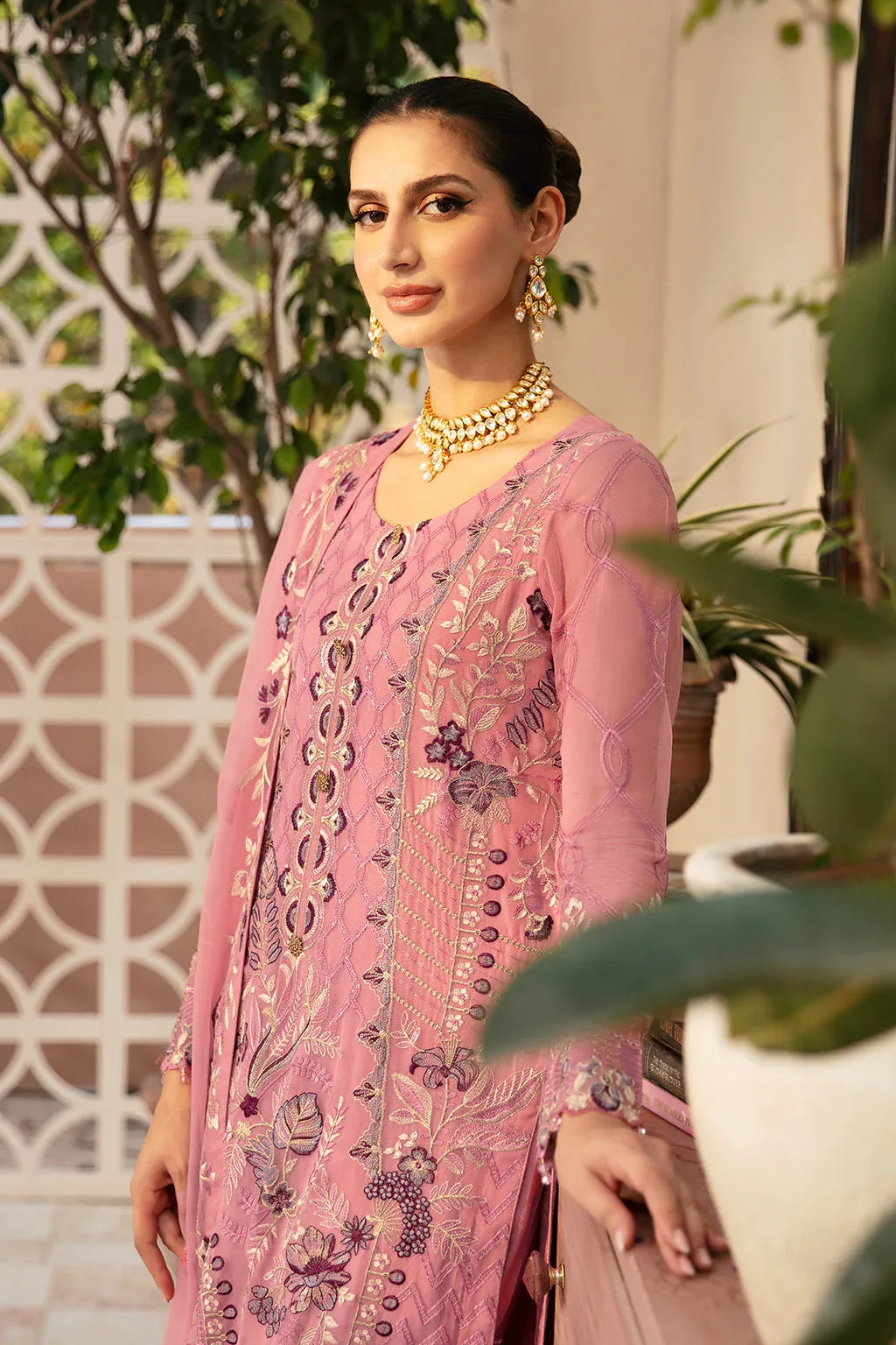 Ramsha | Chevron Chiffon Collection | A-909 - Aqsa Fabrics