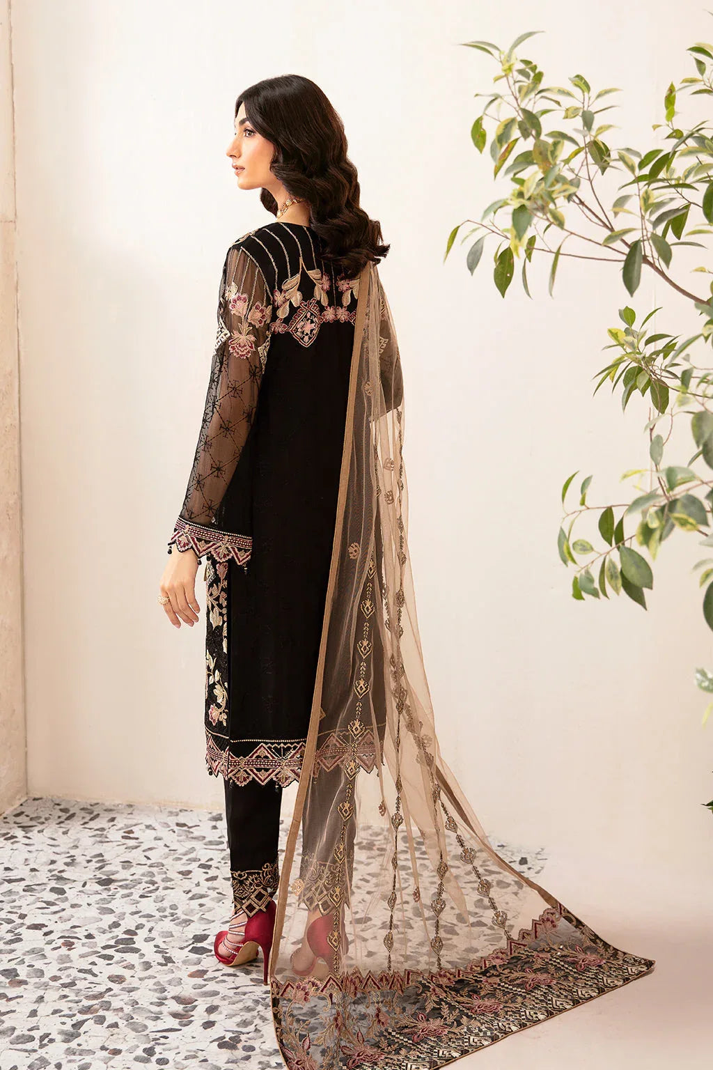 Ramsha | Rangoon Chiffon Collection 24 | D-1204 - Aqsa Fabrics