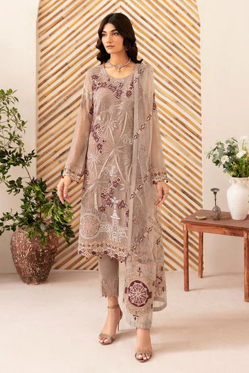 Ramsha | Rangoon Chiffon Collection 24 | D-1206 - Aqsa Fabrics