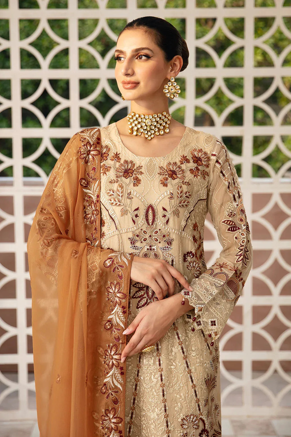 Ramsha | Chevron Chiffon Collection | A-912 - Aqsa Fabrics