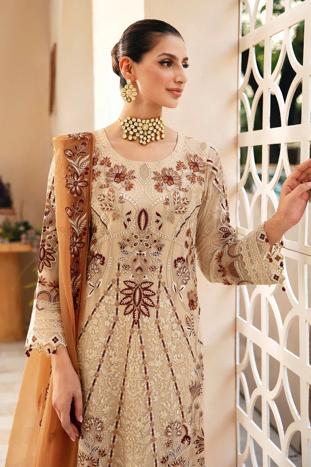 Ramsha | Chevron Chiffon Collection | A-912 - Aqsa Fabrics