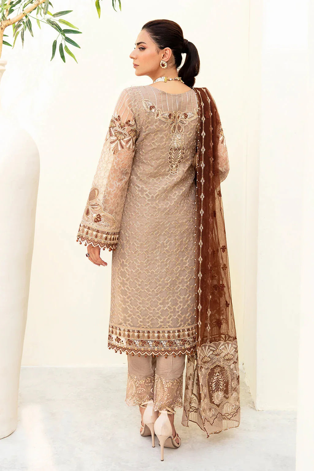 Ramsha | Minhal Organza Collection | M-904 - Aqsa Fabrics