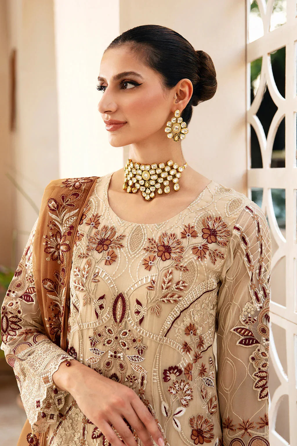 Ramsha | Chevron Chiffon Collection | A-912 - Aqsa Fabrics