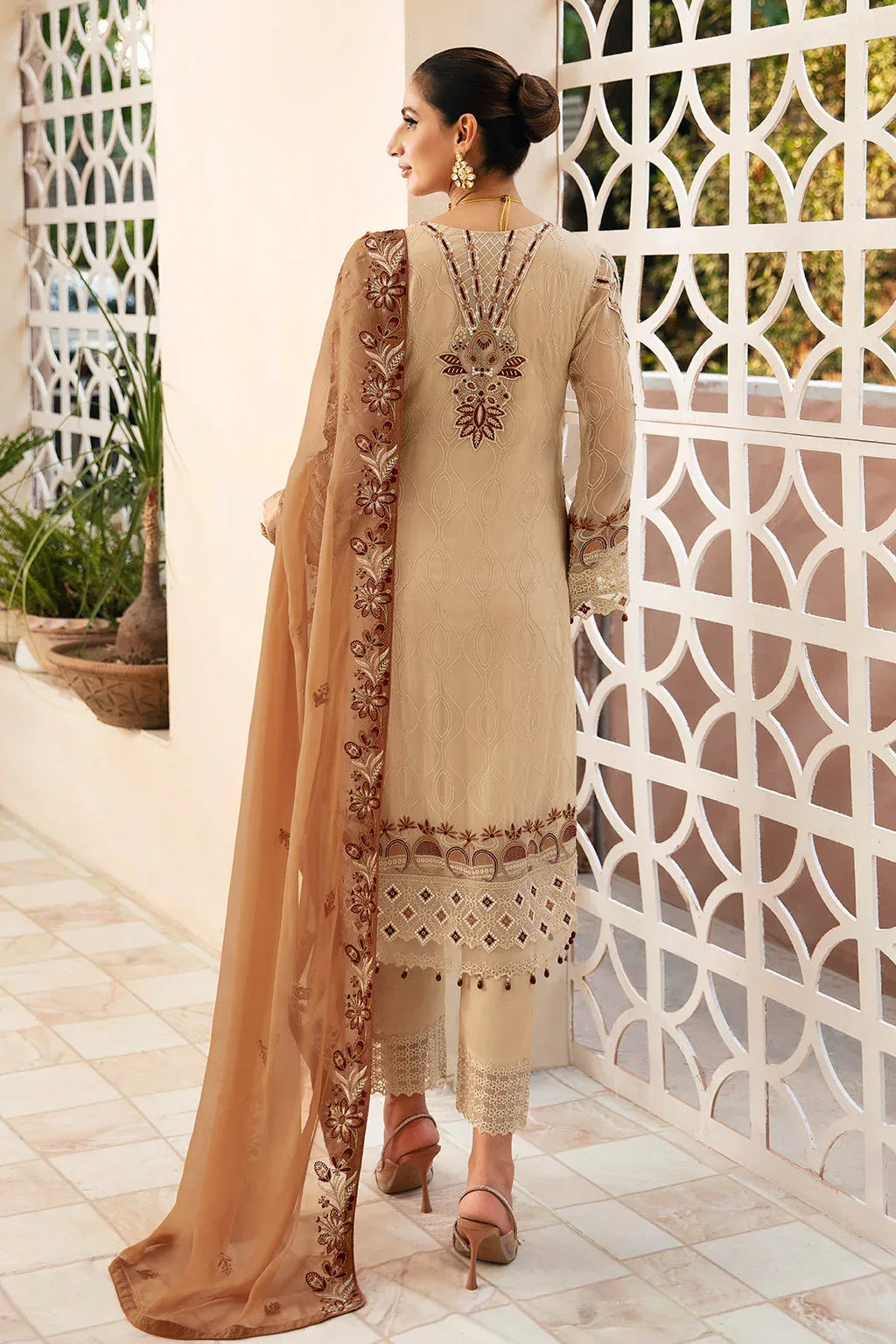 Ramsha | Chevron Chiffon Collection | A-912 - Aqsa Fabrics
