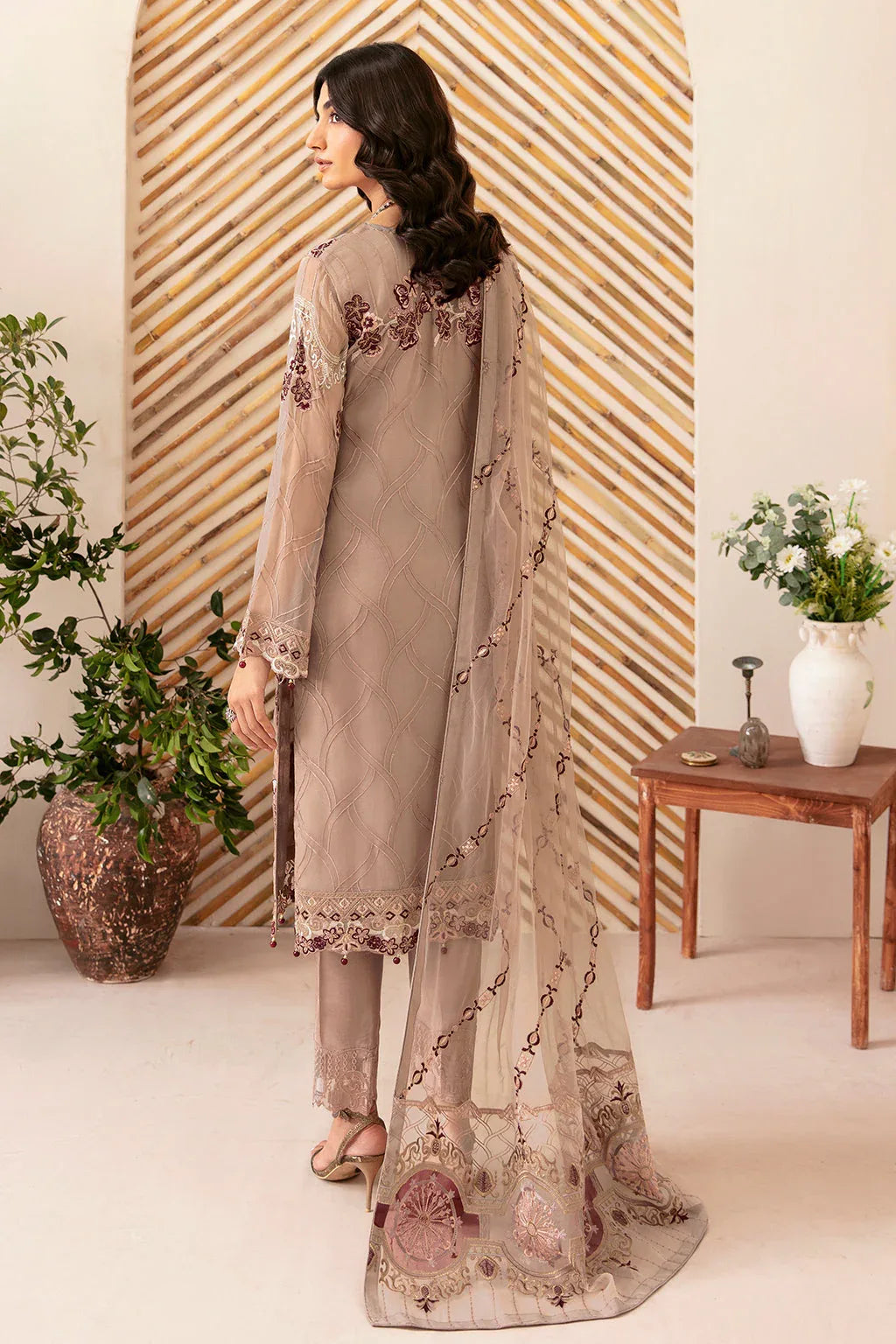 Ramsha | Rangoon Chiffon Collection 24 | D-1206 - Aqsa Fabrics