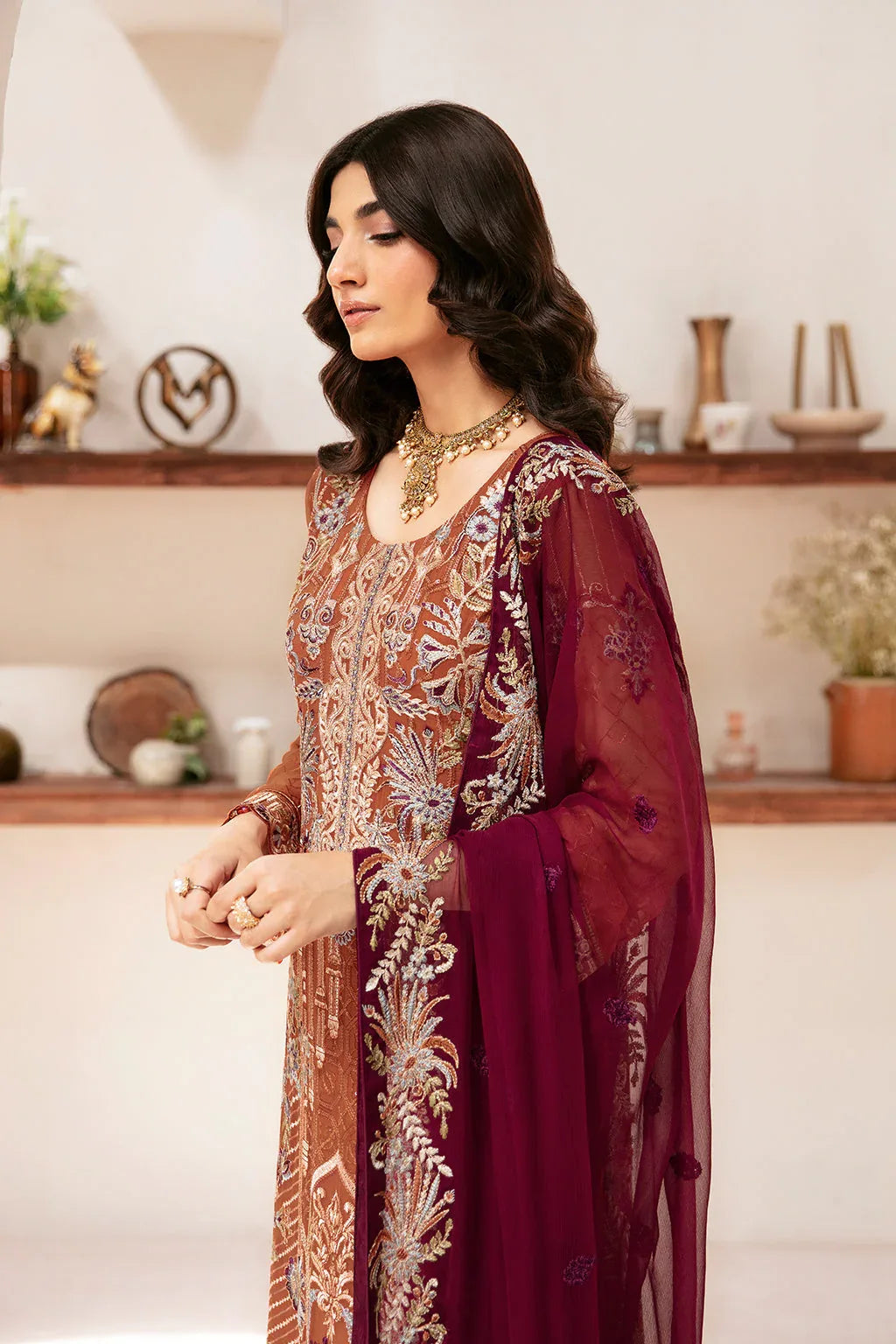 Ramsha | Rangoon Chiffon Collection 24 | D-1209 - Aqsa Fabrics
