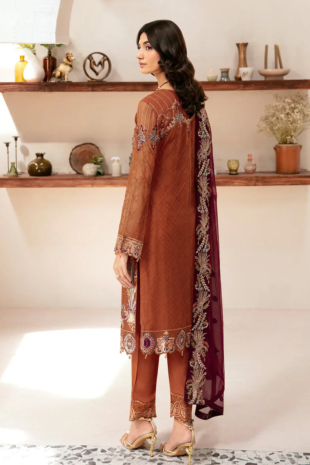Ramsha | Rangoon Chiffon Collection 24 | D-1209 - Aqsa Fabrics