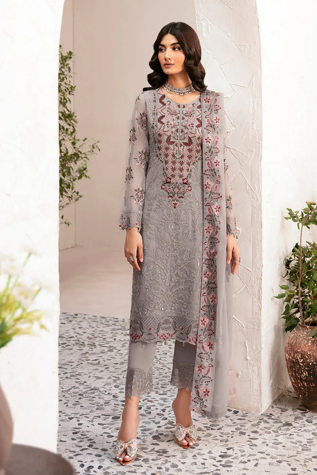 Ramsha | Rangoon Chiffon Collection 24 | D-1210 - Aqsa Fabrics