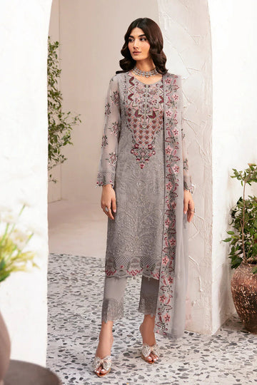 Ramsha | Rangoon Chiffon Collection 24 | D-1210 - Aqsa Fabrics