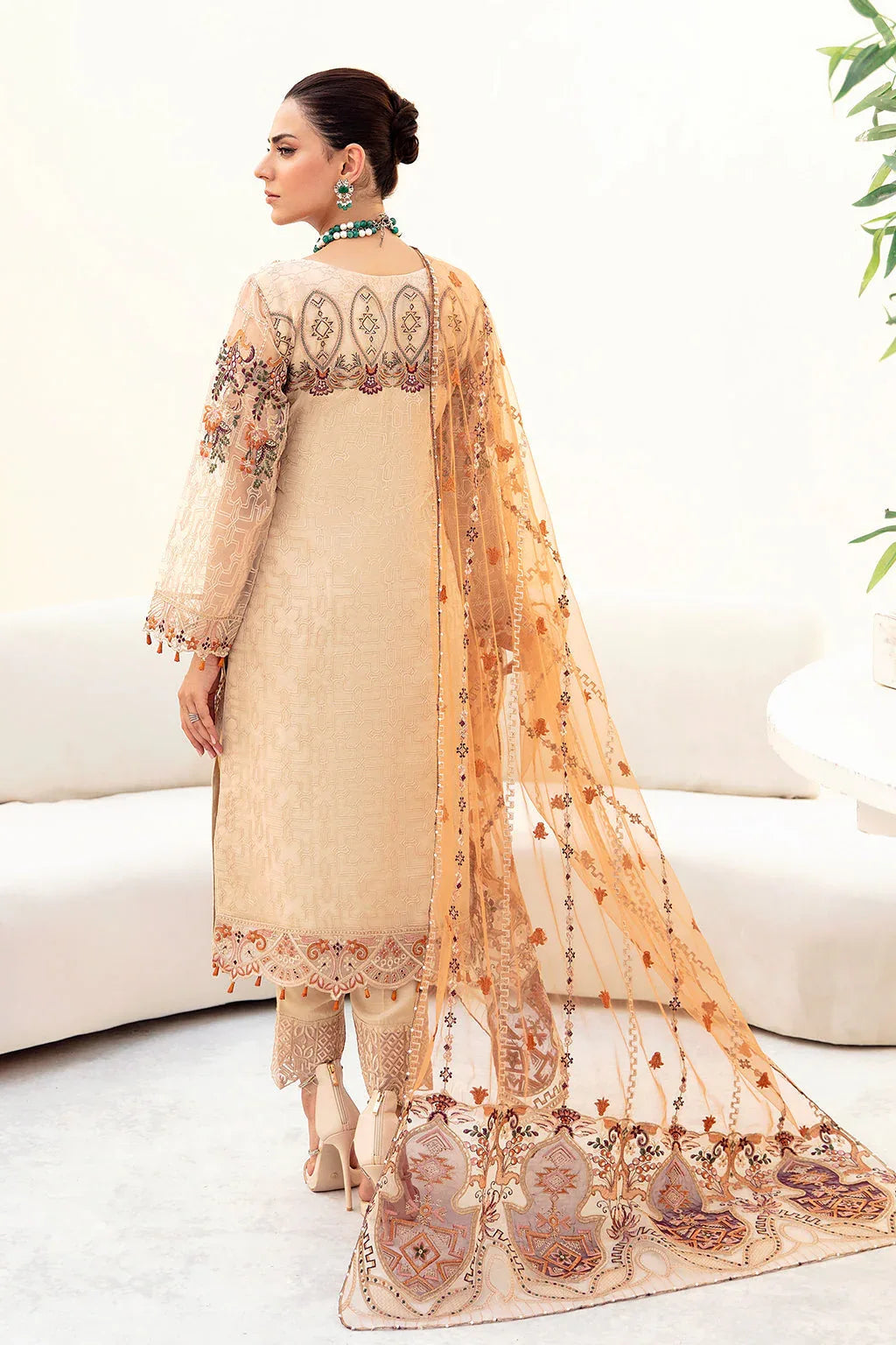 Ramsha | Minhal Organza Collection | M-901 - Aqsa Fabrics