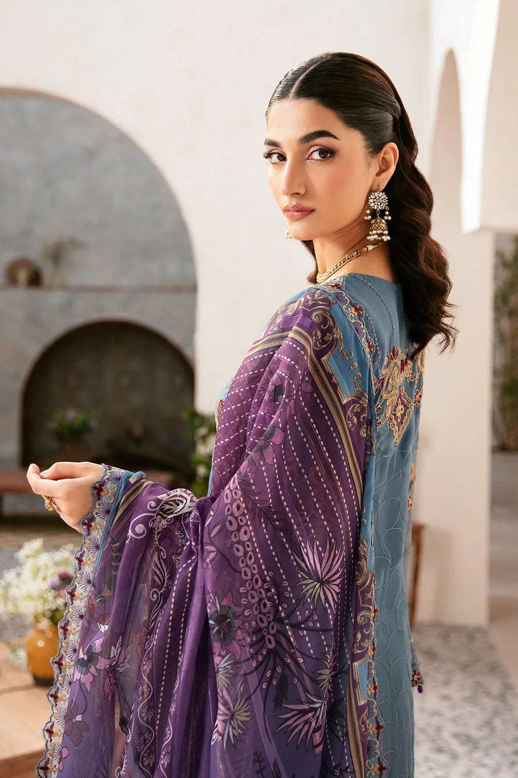 Ramsha | Rangoon Chiffon Collection 24 | D-1202 - Aqsa Fabrics