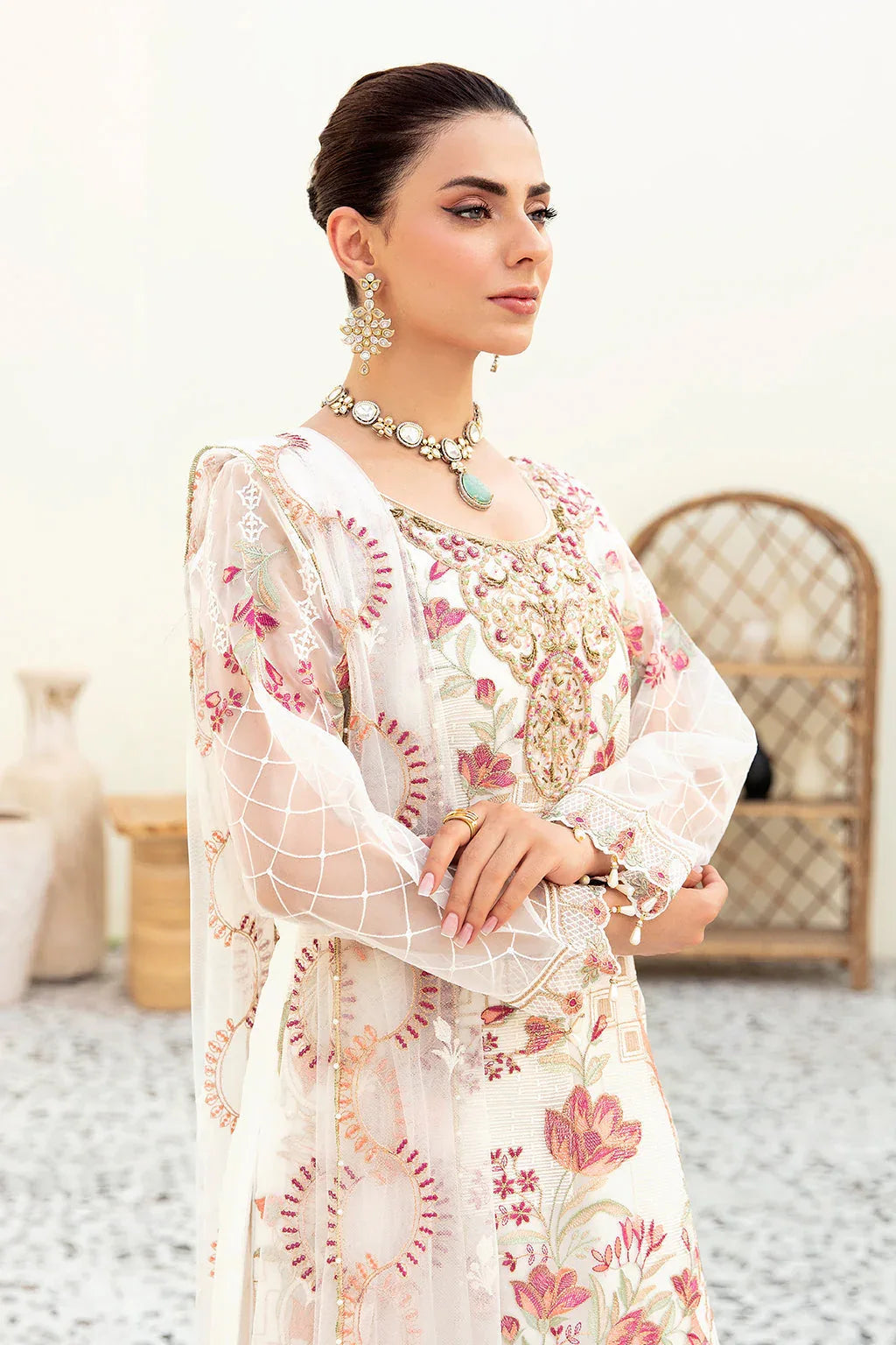Ramsha | Minhal Organza Collection | M-907 - Aqsa Fabrics